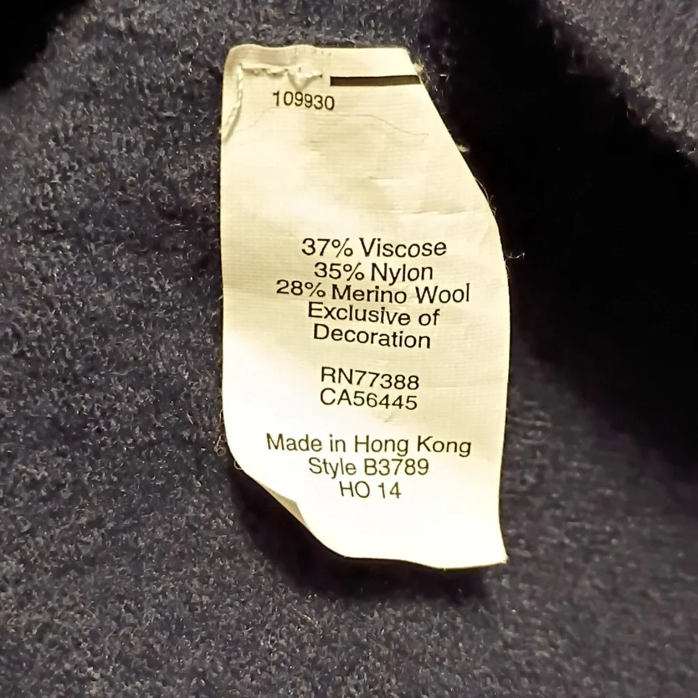 Shrunk* J. Crew Dark Blue Knit Sweater